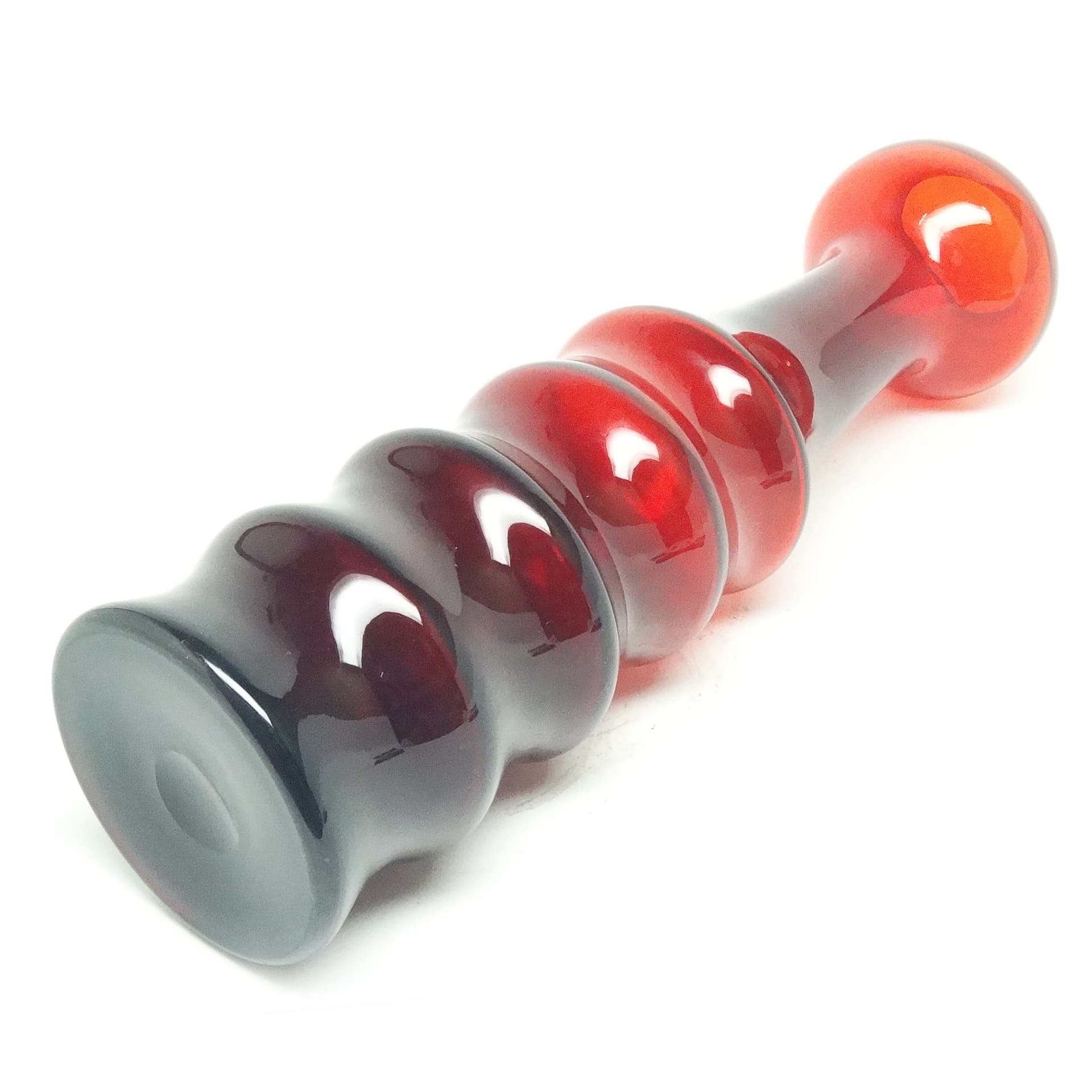 Wazon Żyrafka, postmodernizm, szkło, proj. K. Krawczyk, Polska, lata 70. - 122735