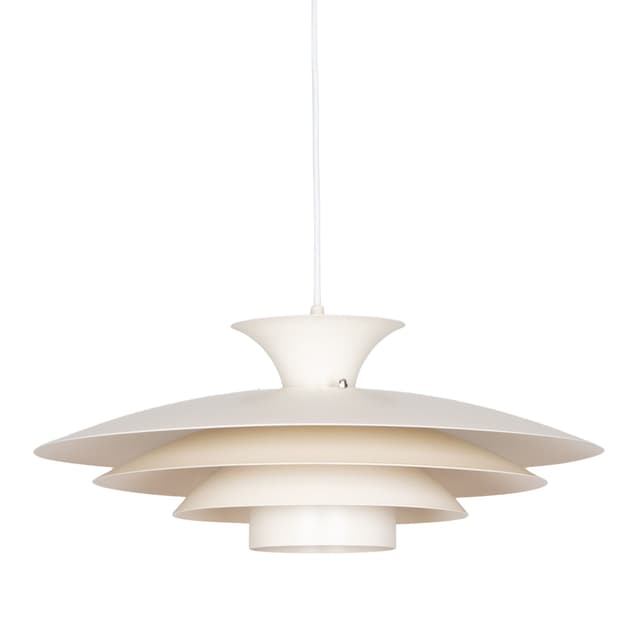 Biała aluminiowa lampa wisząca Top Lamper, Dania, lata 80. - WYMIARY