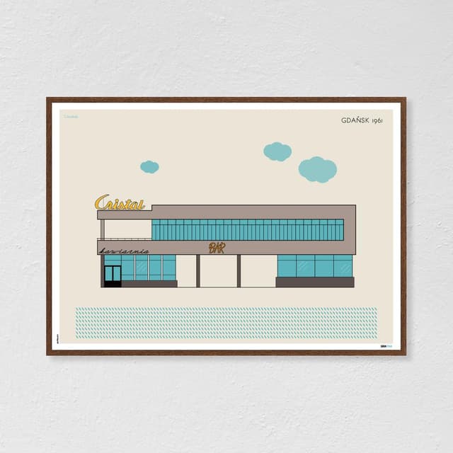 Plakat Cristal / Gdańsk 70x50, aut. K. Jasińska, GRA-FIKA - WYMIARY