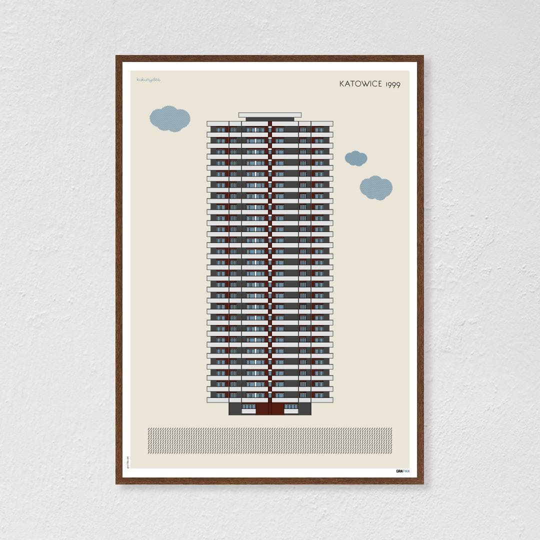 Plakat Kukurydza / Katowice 50x70 cm, aut. K. Jasińska, GRA-FIKA