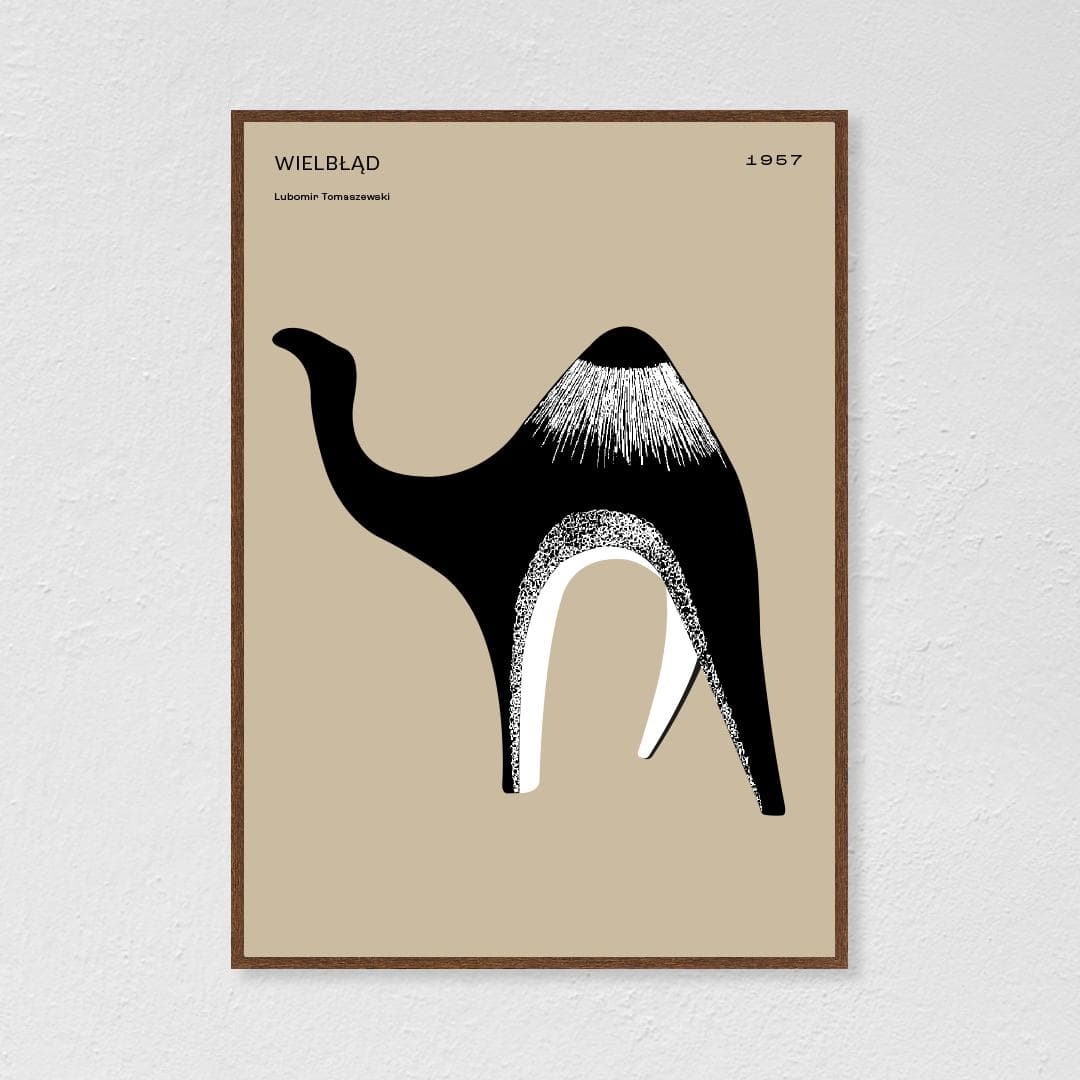 Plakat Wielbłąd 50x70 cm, aut. K. Jasińska, GRA-FIKA