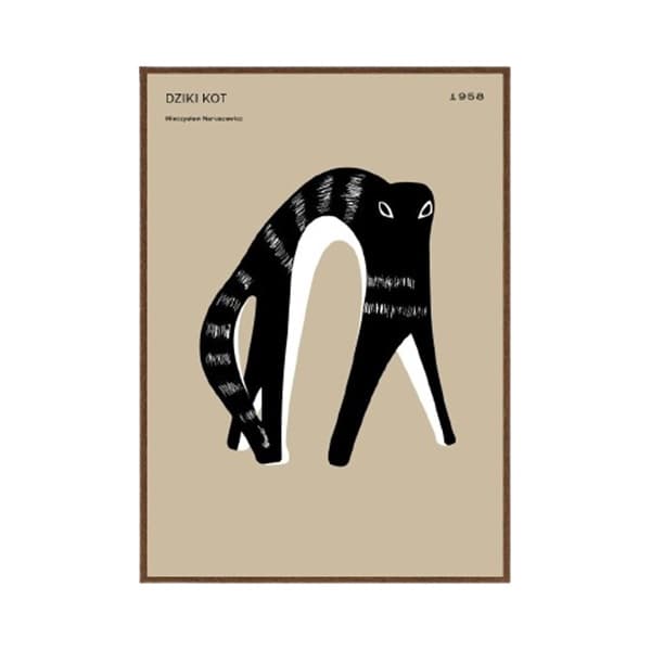 Plakat Dziki Kot 40x50 cm, aut. K. Jasińska, GRA-FIKA - 124401
