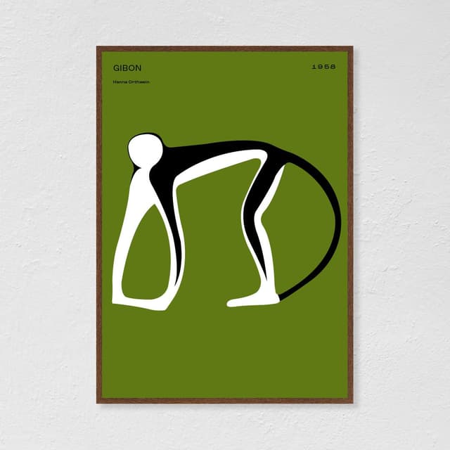 Plakat Gibon 50x70 cm, aut. K. Jasińska, GRA-FIKA - WYMIARY