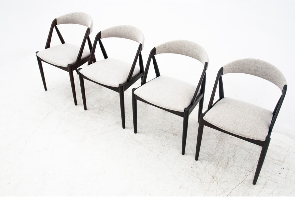 Tekowe krzesła, proj. K. Kristiansen, Dania, lata 60. - 78466