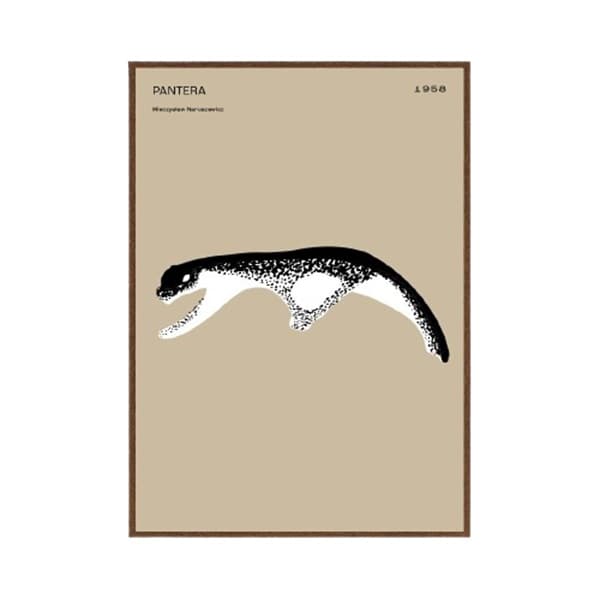 Plakat Pantera / beżowa 40x50 cm, aut. K. Jasińska, GRA-FIKA - 124409