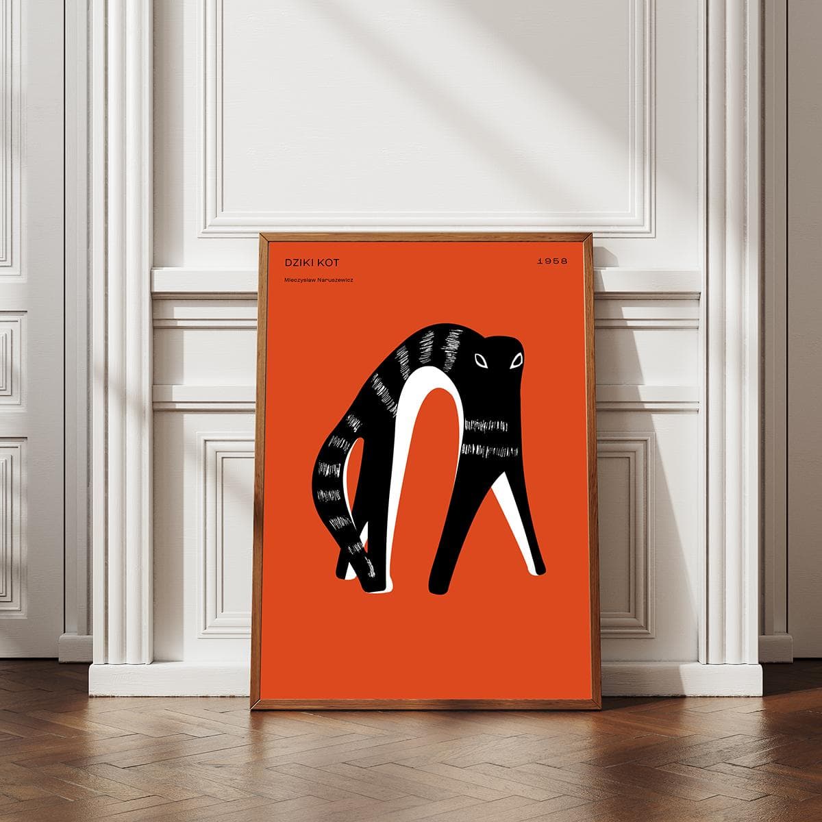 Plakat Dziki Kot 50x70 cm, aut. K. Jasińska, GRA-FIKA - 123406