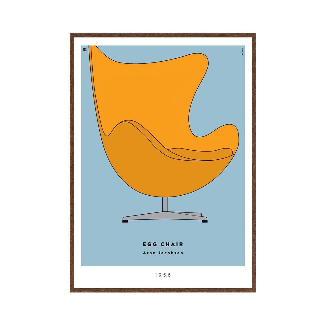 Plakat Egg Chair 40x50 cm, aut. K. Jasińska, GRA-FIKA - 124390