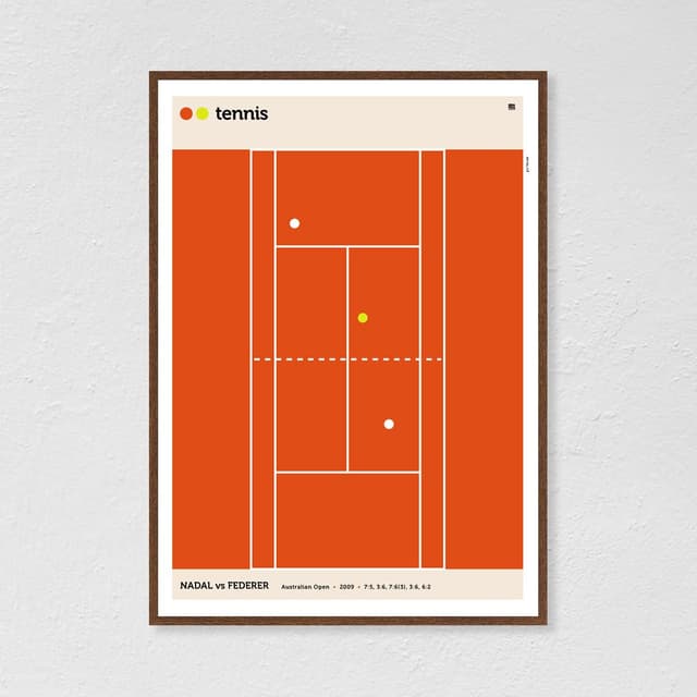 Poster Tennis 40x50 cm, by K. Jasińska, GRA-FIKA - DIMENSION