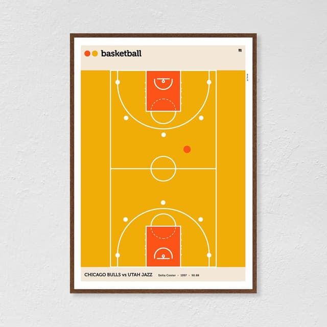 Plakat Basketball 50x70 cm, aut. K. Jasińska, GRA-FIKA - WYMIARY