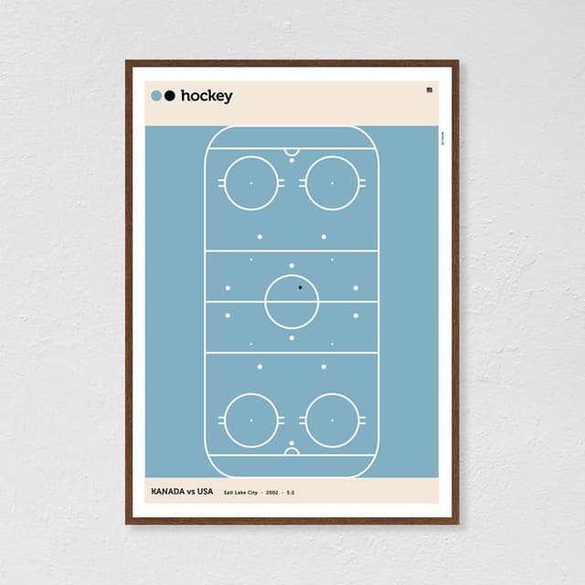 Plakat Hockey 50x70 cm, aut. K. Jasińska, GRA-FIKA - WYMIARY