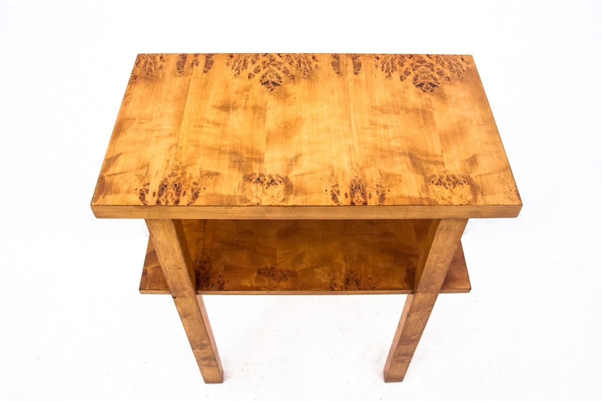 Orzechowy stolik pomocniczy, Polska, lata 50. - 78444