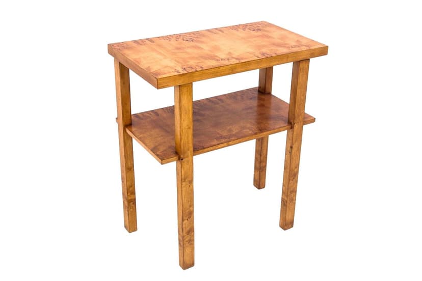 Orzechowy stolik pomocniczy, Polska, lata 50.