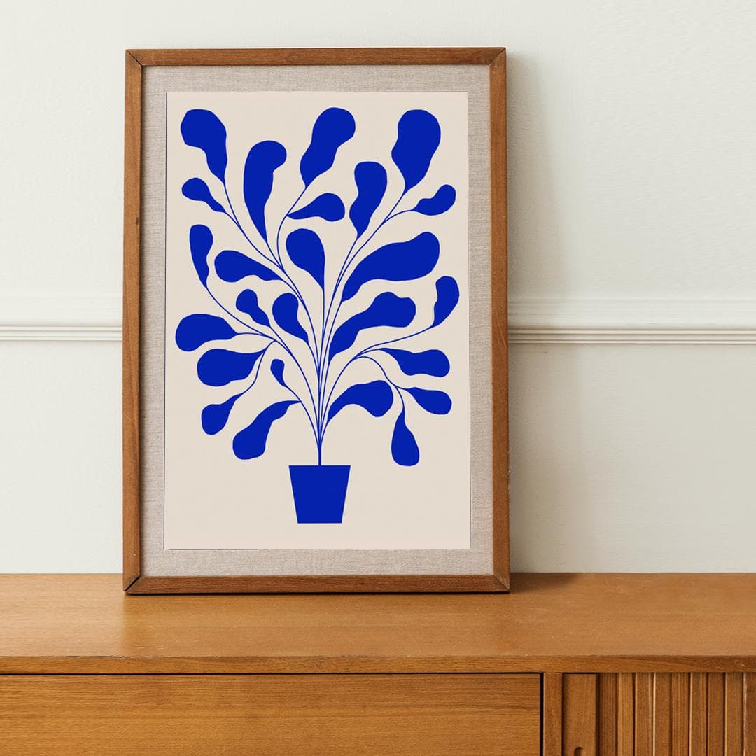 Plakat Fikus / Indigo 50x70 cm, aut. K. Jasińska, GRA-FIKA - 123460