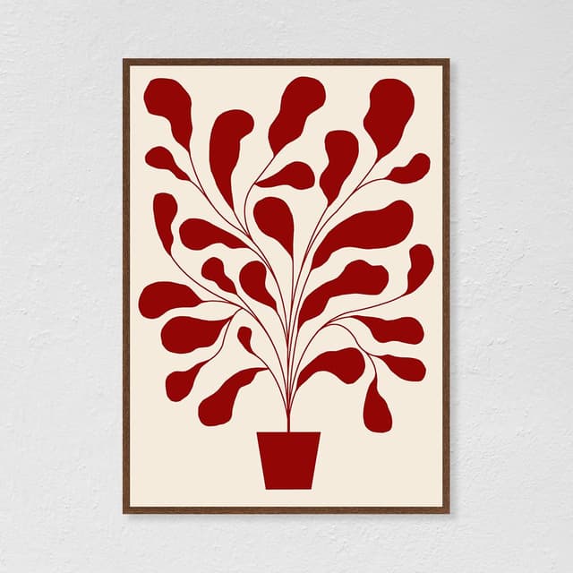 Plakat Fikus / Bordo 50x70 cm, aut. K. Jasińska, GRA-FIKA - WYMIARY