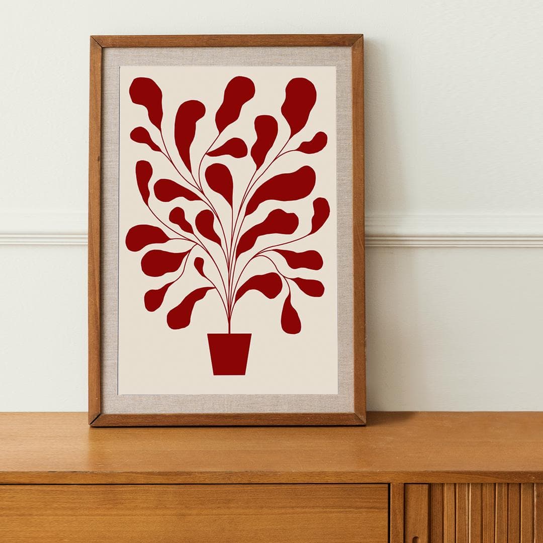 Plakat Fikus / Bordo 50x70 cm, aut. K. Jasińska, GRA-FIKA - 123456