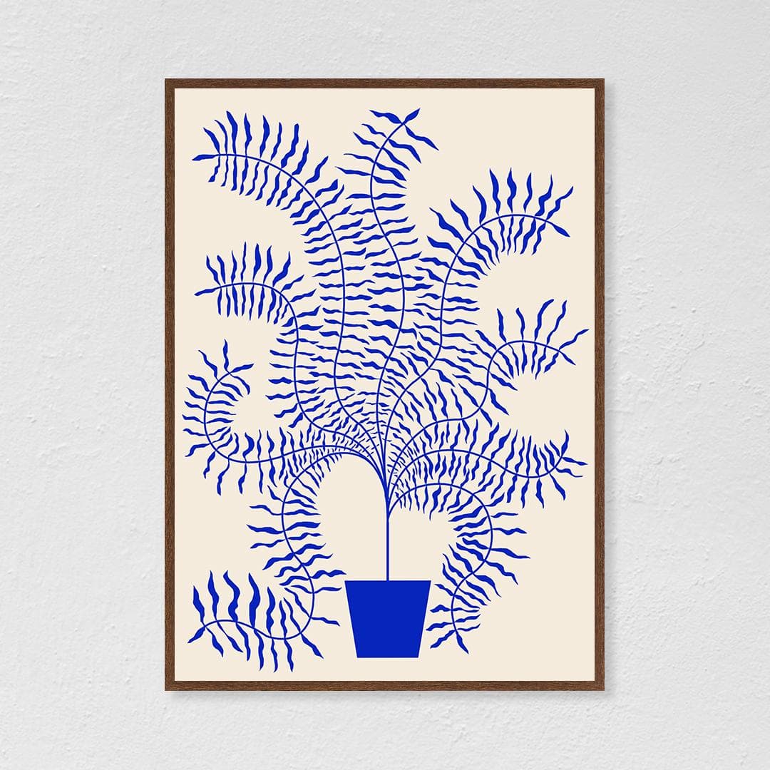 Plakat Paprotka / Indigo 50x70 cm, aut. K. Jasińska, GRA-FIKA