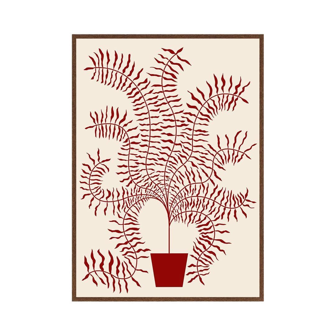 Plakat Paprotka / Bordo 40x50 cm, aut. K. Jasińska, GRA-FIKA - 124329