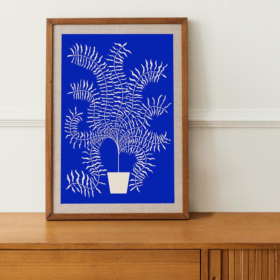 Plakat Paprotka / Indigo 2 50x70 cm, aut. K. Jasińska, GRA-FIKA - 123424