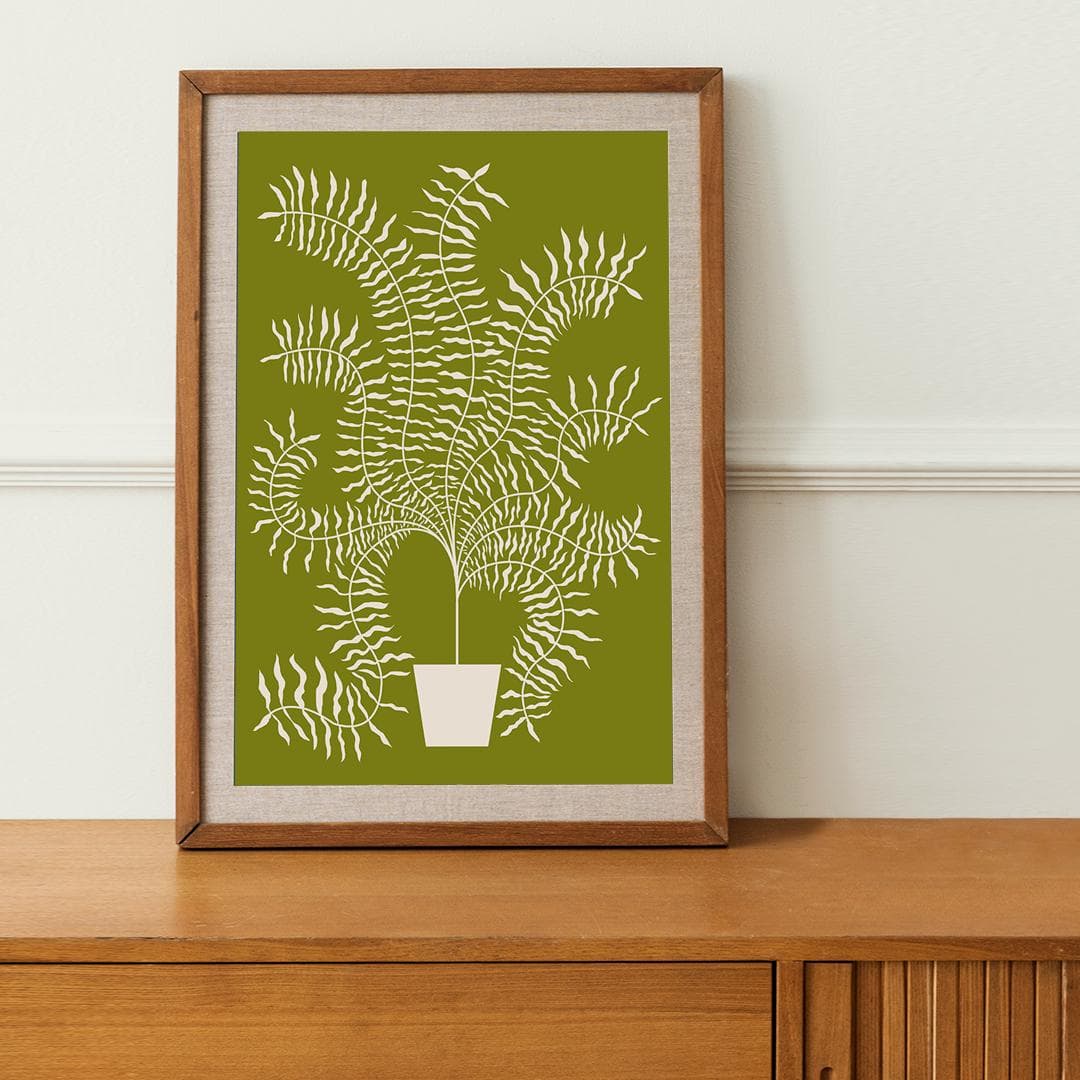 Plakat Paprotka / Khaki 2 50x70 cm, aut. K. Jasińska, GRA-FIKA - 123422