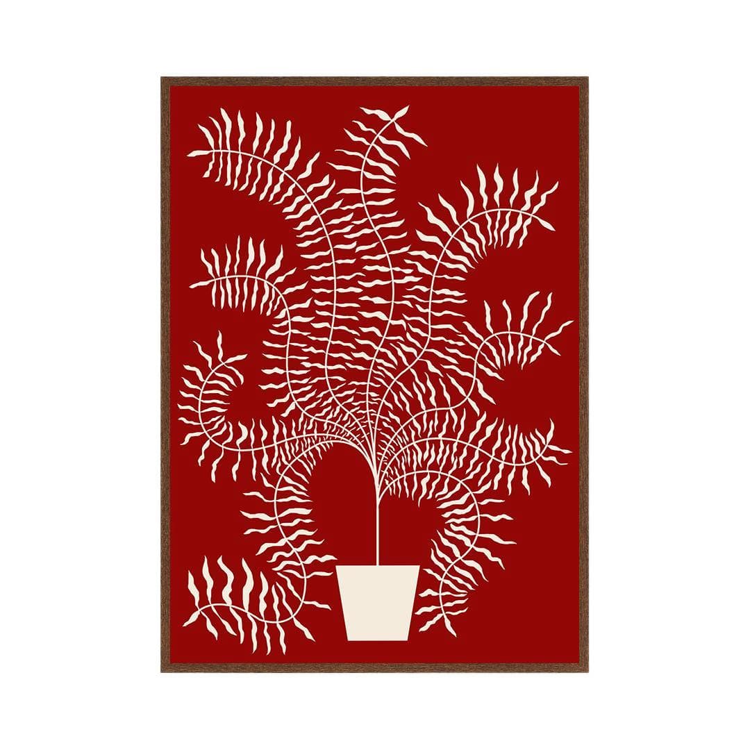 Plakat Paprotka / Bordo 2 50x70 cm, aut. K. Jasińska, GRA-FIKA - 124323