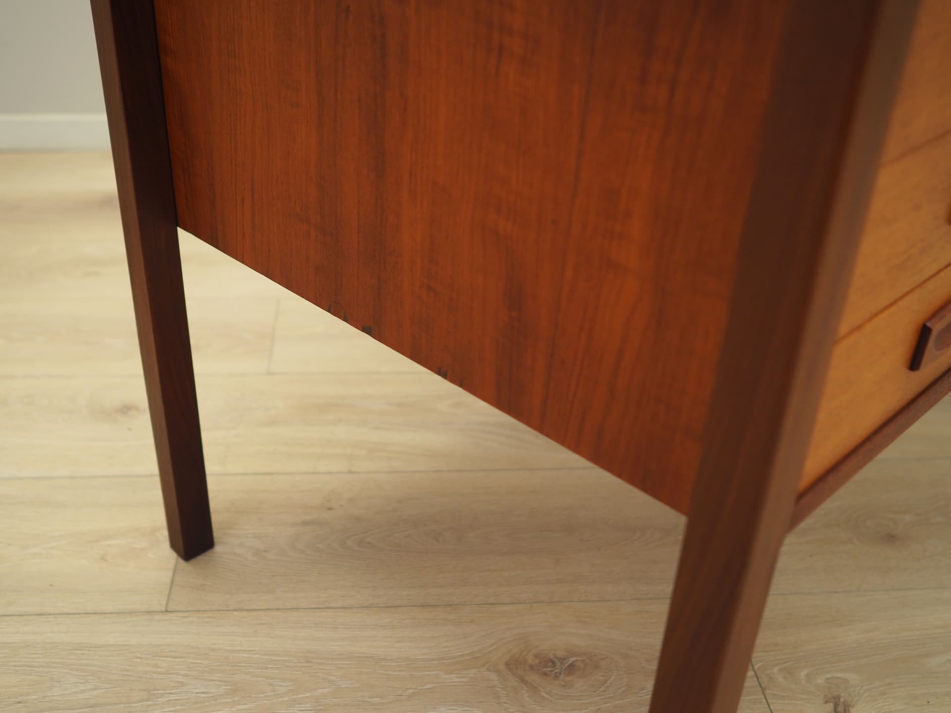 Desk, brown teak, Denmark, 1970s. - 123556