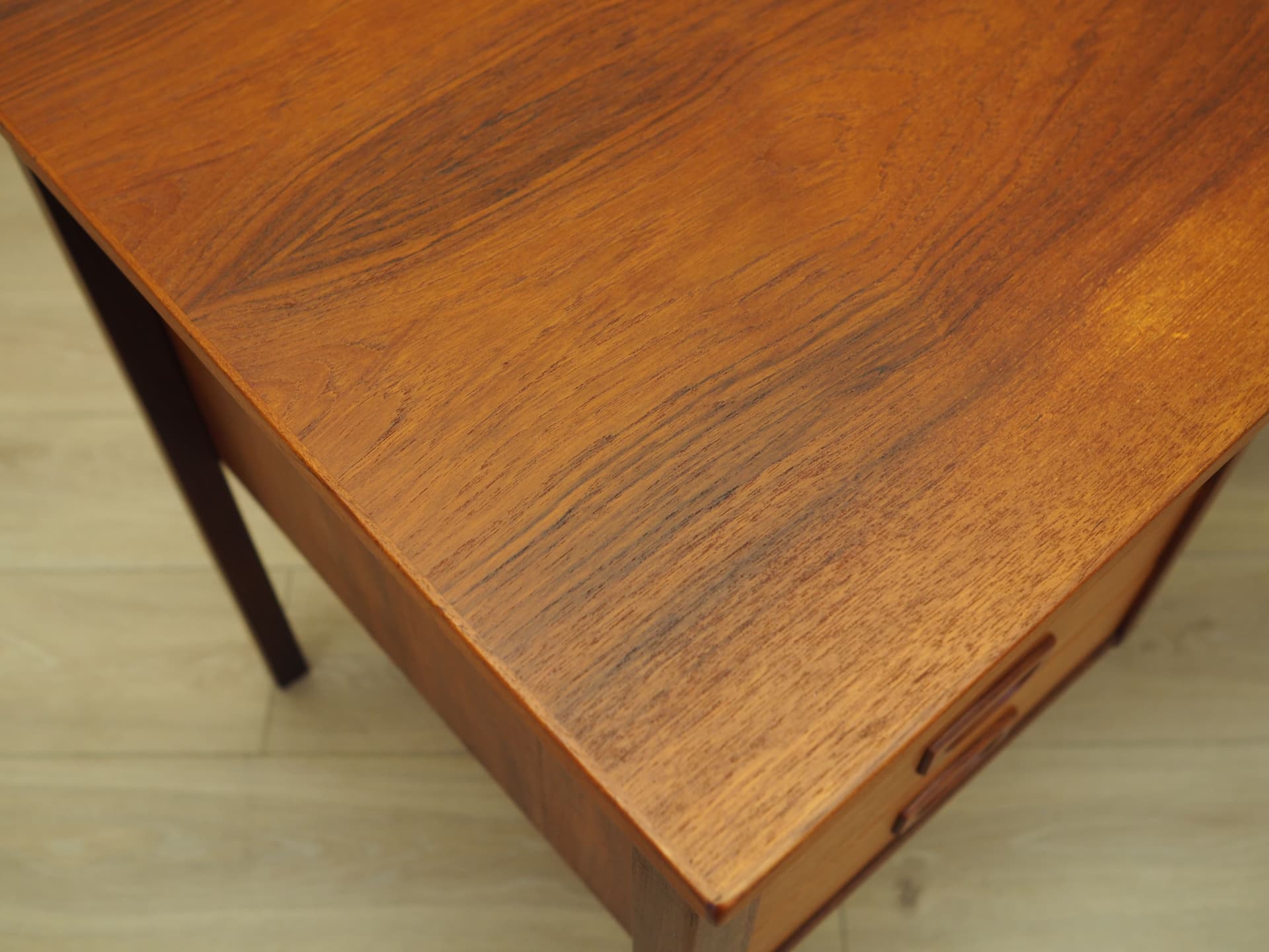 Desk, brown teak, Denmark, 1970s. - 123551