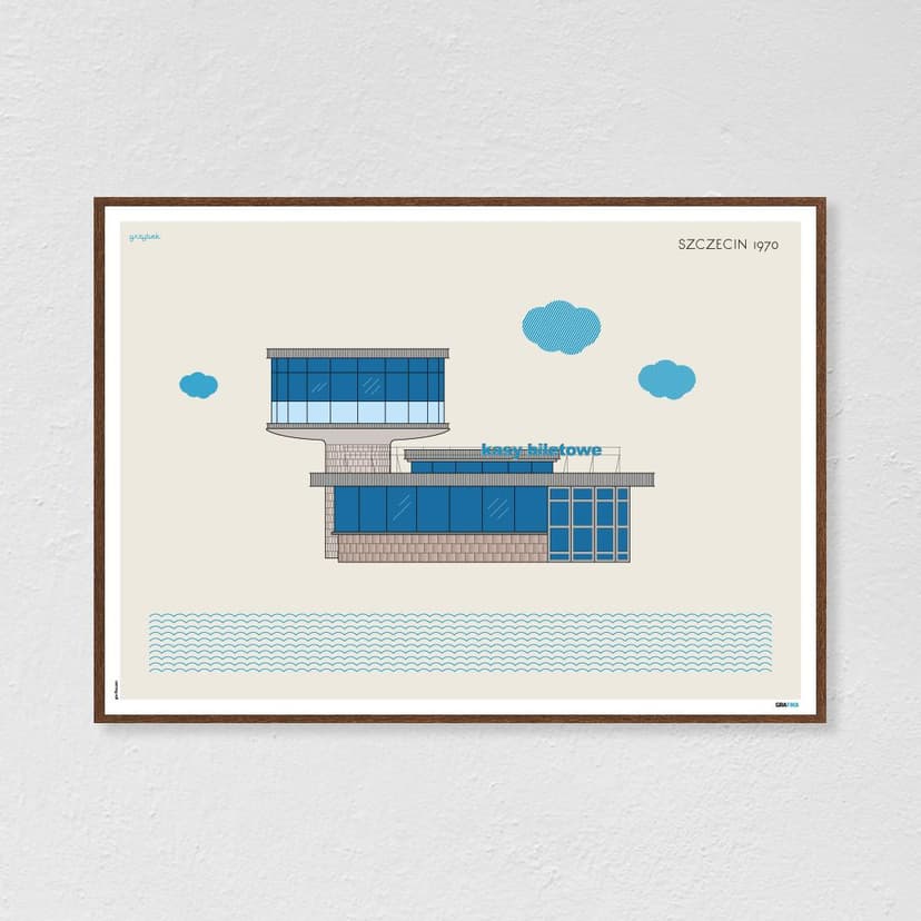 Plakat Grzybek / Szczecin 70x50, aut. K. Jasińska, GRA-FIKA