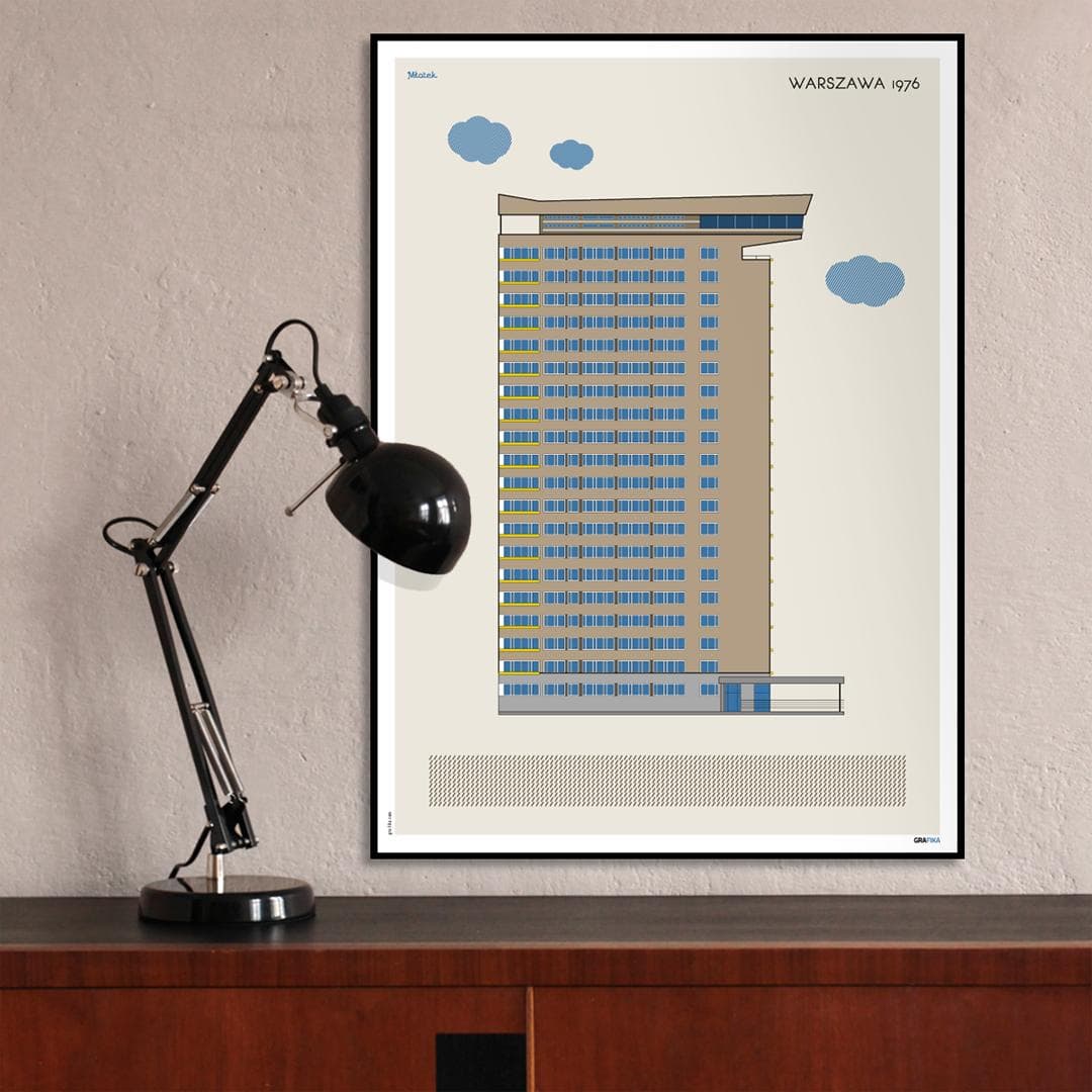 Plakat Młotek / Warszawa 50x70 cm, aut. K. Jasińska, GRA-FIKA - 123628