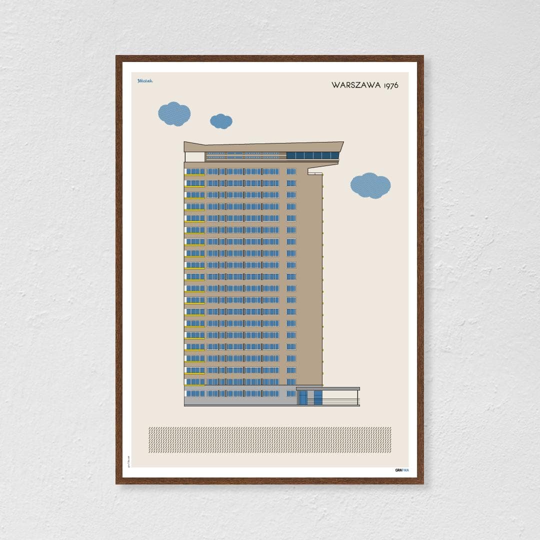 Plakat Młotek / Warszawa 50x70 cm, aut. K. Jasińska, GRA-FIKA