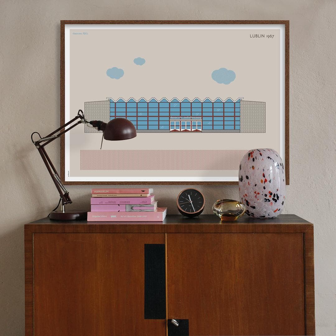 Plakat Dworzec PKS / Lublin 70x50, aut. K. Jasińska, GRA-FIKA - 123626