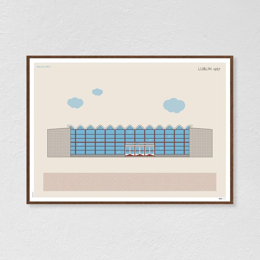 Plakat Dworzec PKS / Lublin 70x50, aut. K. Jasińska, GRA-FIKA