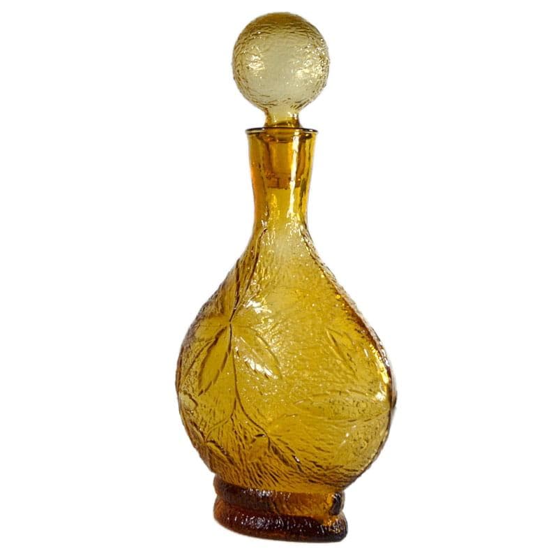 Amber Decorative Bottle/Carafe, Empoli, Italy, 1960s - 8357