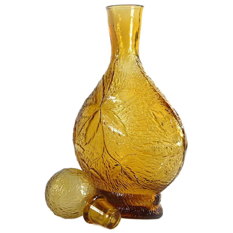 Amber Decorative Bottle/Carafe, Empoli, Italy, 1960s - 8354