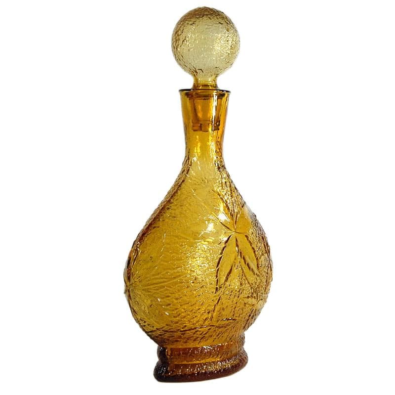 Amber Decorative Bottle/Carafe, Empoli, Italy, 1960s - 8352