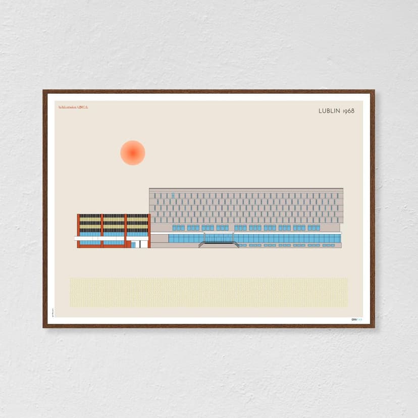 Plakat biblioteka UMCS / Lublin 70x50, aut. K. Jasińska, GRA-FIKA