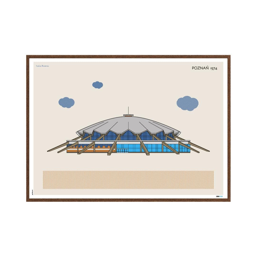 Plakat hala Arena / Poznań 70x50 cm, aut. K. Jasińska, GRA-FIKA - 124306