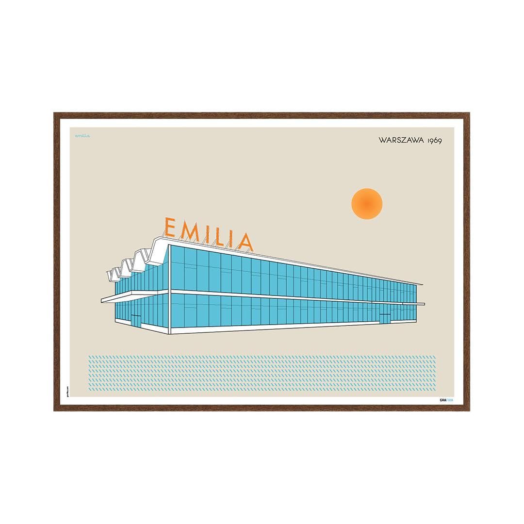 Plakat Emilia / Warszawa 70x50, aut. K. Jasińska, GRA-FIKA - 124300