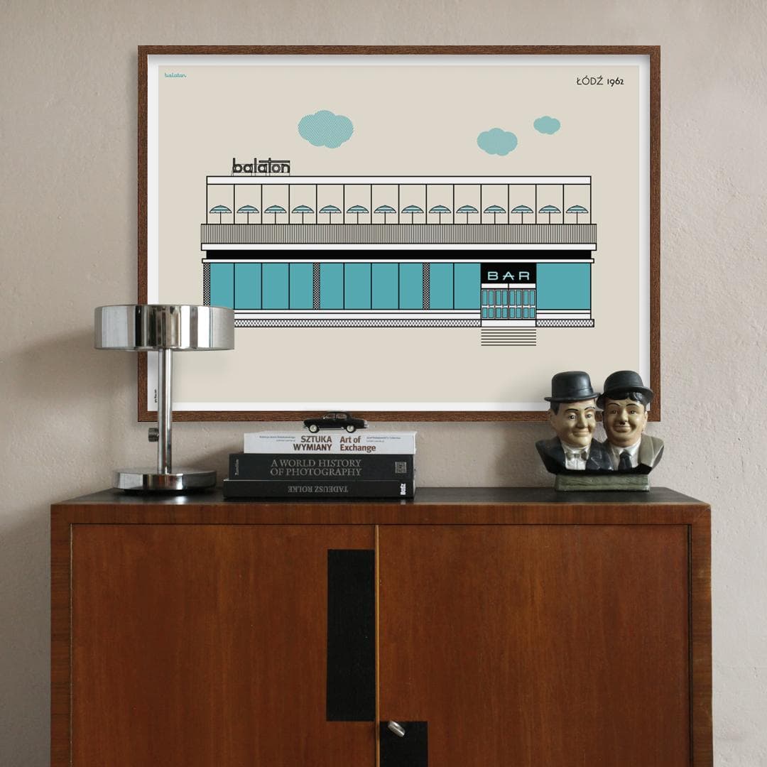 Plakat Balaton / Łódź 70x50 cm, aut. K. Jasińska, GRA-FIKA - 123672