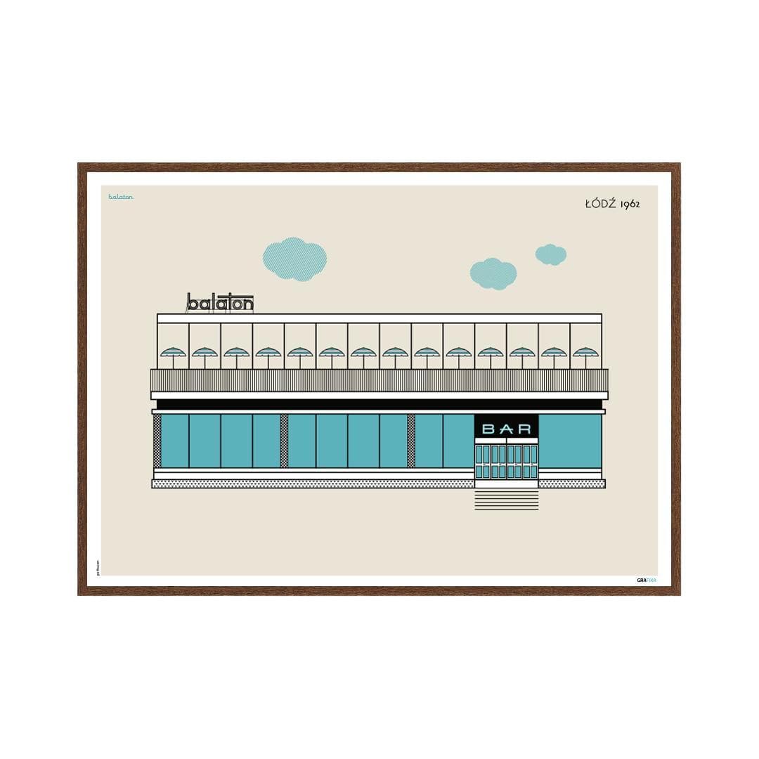 Plakat Balaton / Łódź 70x50 cm, aut. K. Jasińska, GRA-FIKA - 124297