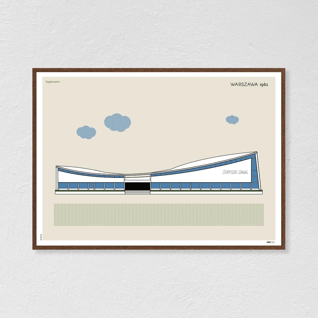 Plakat Supersam / Warszawa 70x50, aut. K. Jasińska, GRA-FIKA