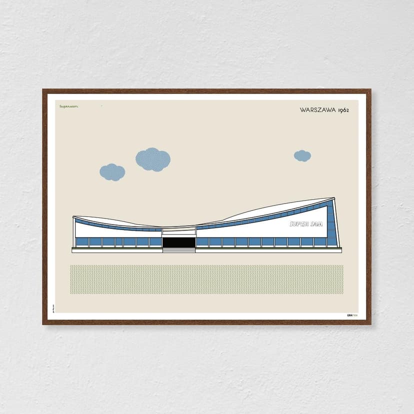 Plakat Supersam / Warszawa 70x50, aut. K. Jasińska, GRA-FIKA