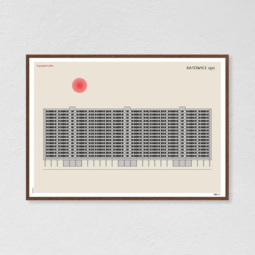 Plakat Superjednostka / Katowice 70x50 cm, aut. K. Jasińska, GRA-FIKA