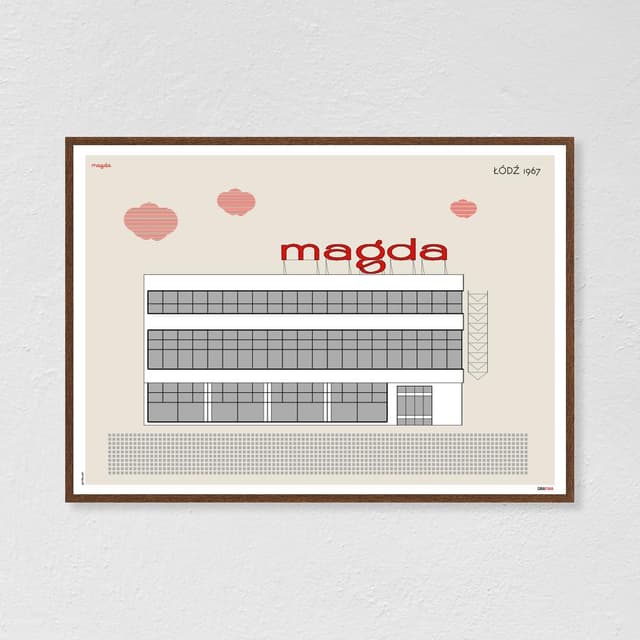 Plakat Magda / Łódź 70x50, aut. K. Jasińska, GRA-FIKA - WYMIARY