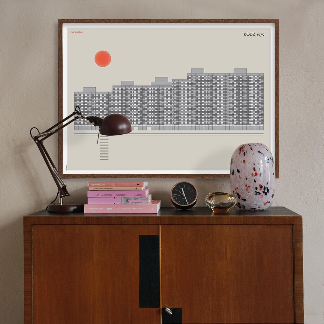 Plakat Manhattan / Łódź 70x50, aut. K. Jasińska, GRA-FIKA - 123658