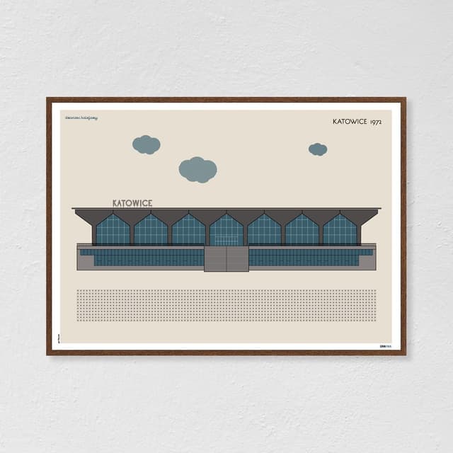 Plakat Brutal / Katowice 70x50 cm, aut. K. Jasińska, GRA-FIKA - WYMIARY