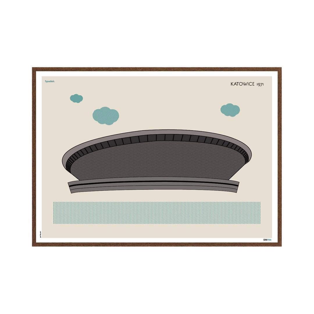 Plakat Spodek / Katowice 70x50, aut. K. Jasińska, GRA-FIKA - 124273