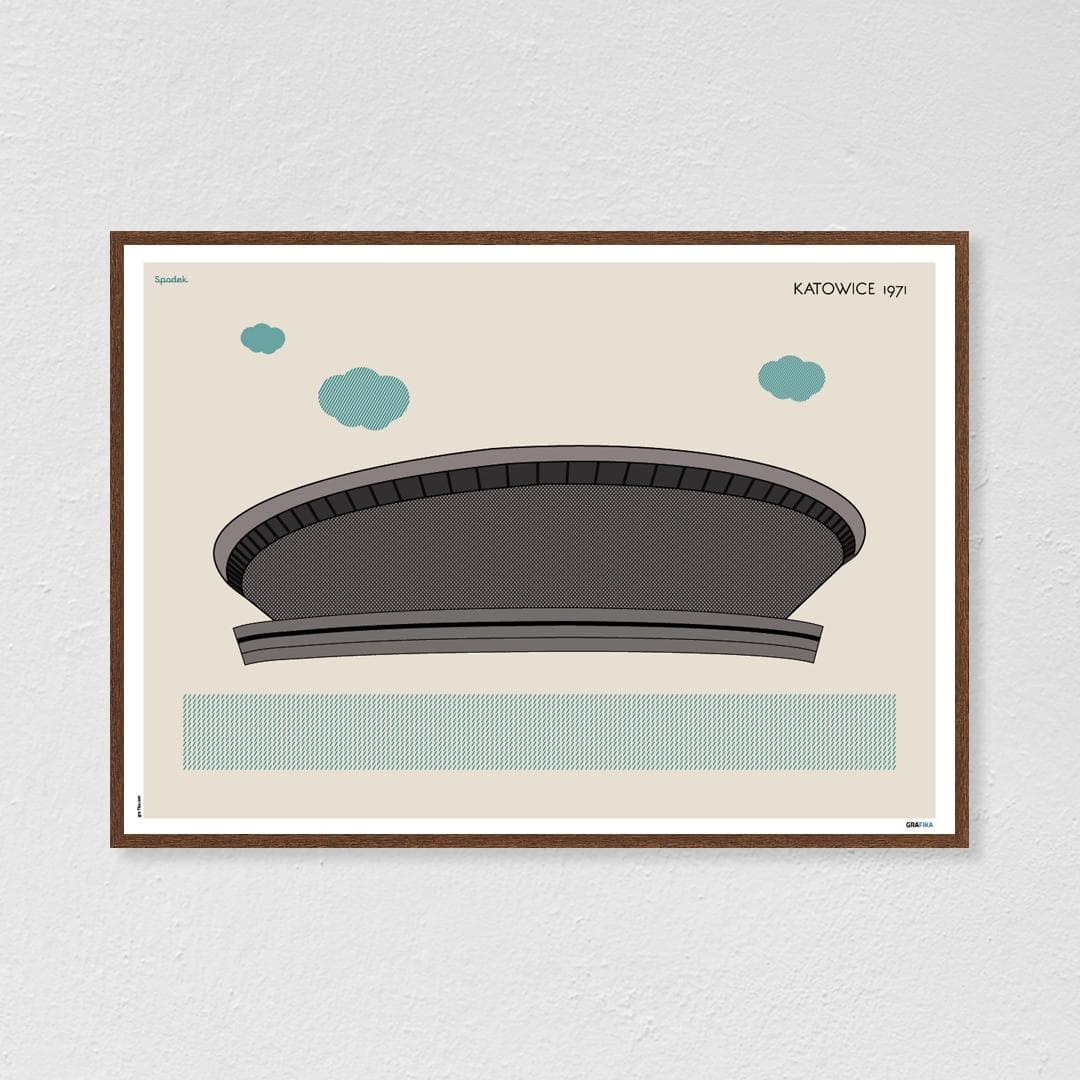 Plakat Spodek / Katowice 70x50, aut. K. Jasińska, GRA-FIKA