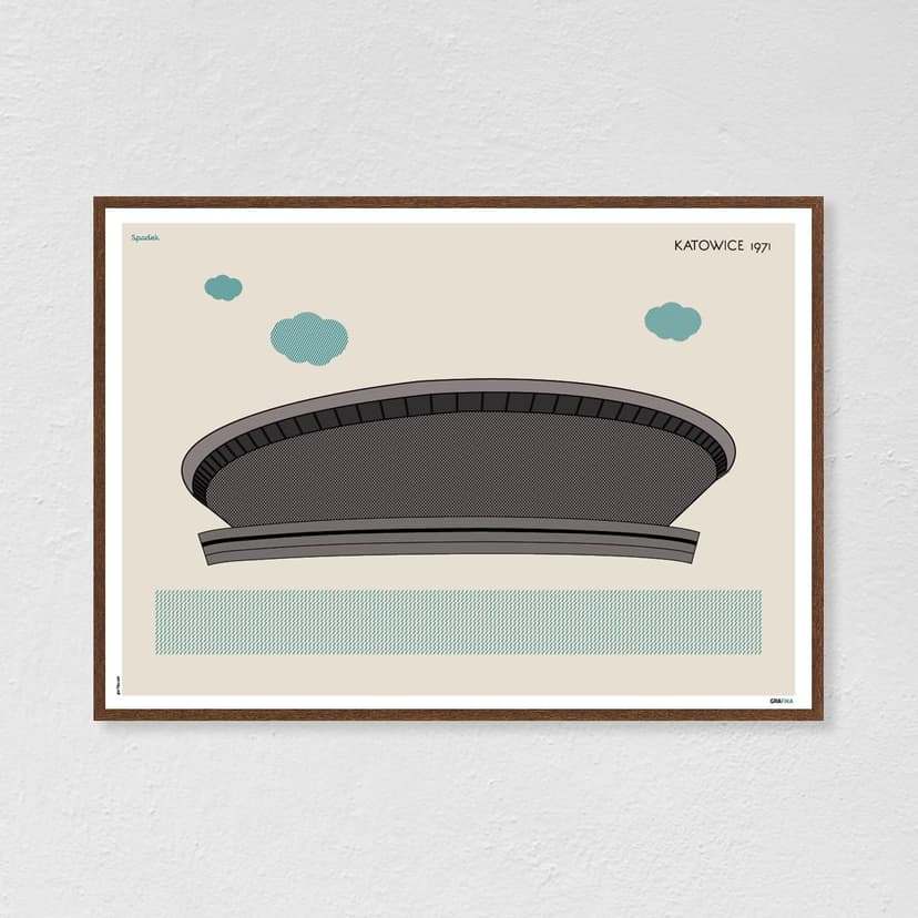 Plakat Spodek / Katowice 70x50, aut. K. Jasińska, GRA-FIKA