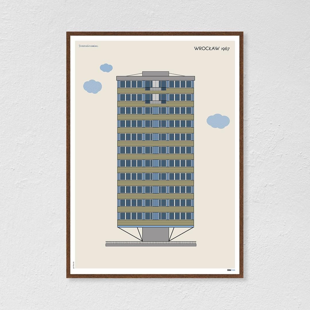 Plakat Trzonolinowiec / Wrocław 50x70 cm, aut. K. Jasińska, GRA-FIKA