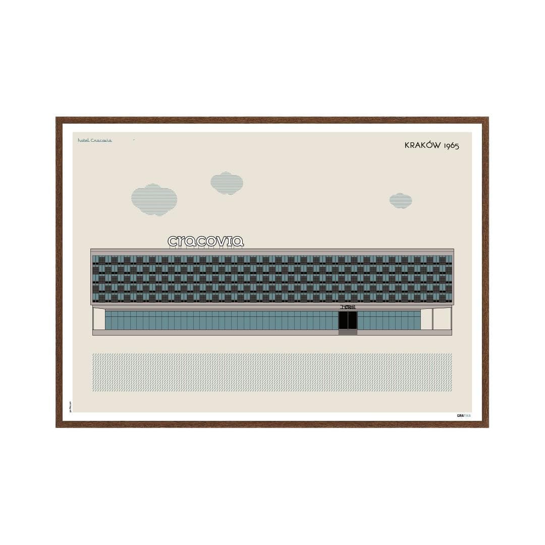 Plakat Hotel Cracovia / Kraków 70x50, aut. K. Jasińska, GRA-FIKA - 124268